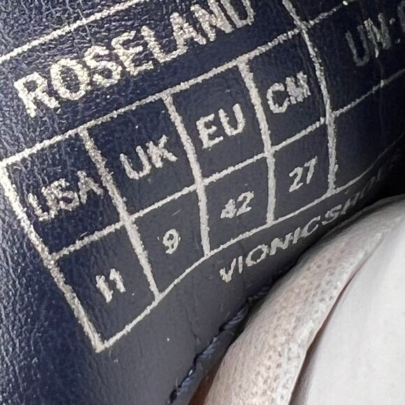 Vionic Roseland Water Repellent Suede Chunky Heel Boots Navy Women's 11 NWB - Picture 10 of 11